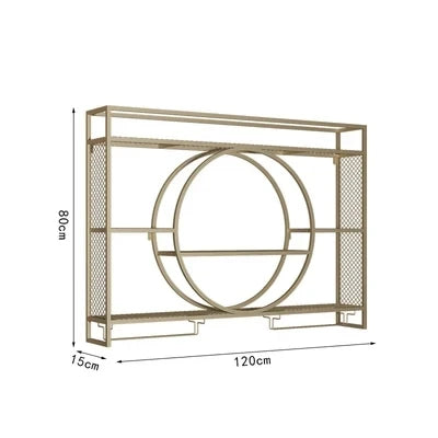 Luxury Metal Bar Cabinet Wine Spice Rack Open