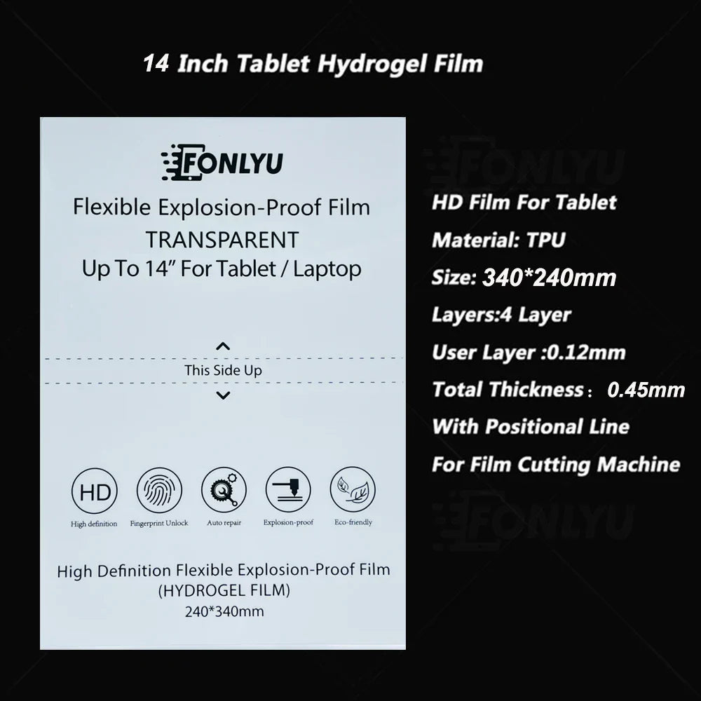 FONLYU 20PC TPU Hydrogel Film For iPad 9.7
