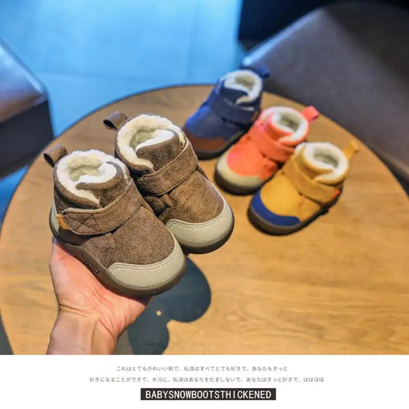 Toddler Boys Snow Boots Warm Plush Outdoor Shoes