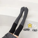 35-42cm Kids Girls Splicing Stockings Winter Warm High