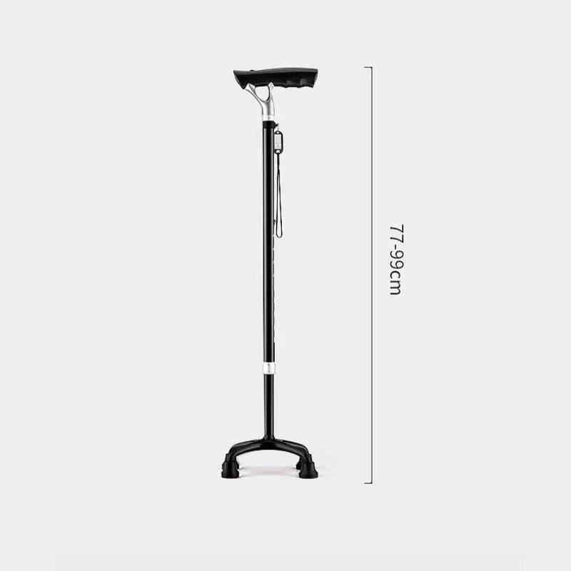 Carbon Material Lightweight Cane Four-foot Non-slip Crutch Elderly