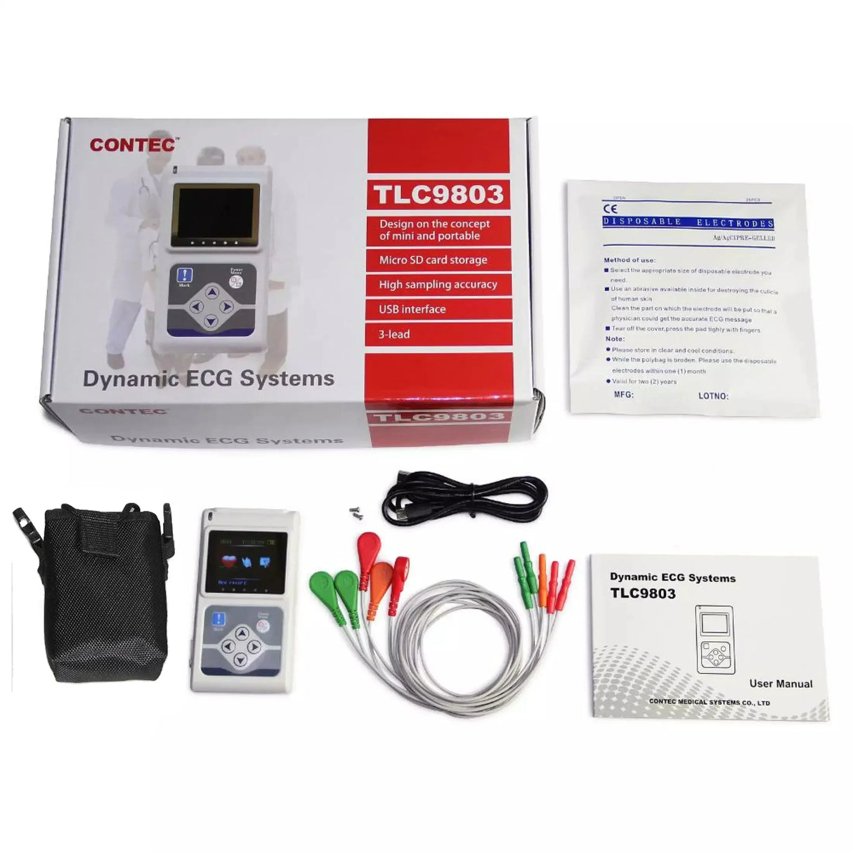 CONTEC TLC 9803 Dynamic ECG Monitor System 24