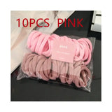 10Pcs Elastic Rubber Band Seamless Gradient Hair Rope