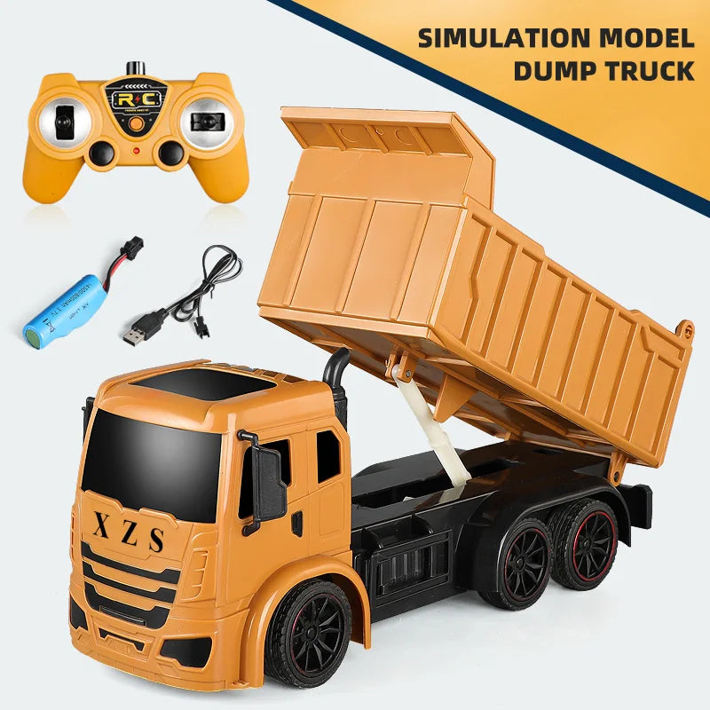 RC Excavator Dumper Car 2.4G Remote Control Engineering