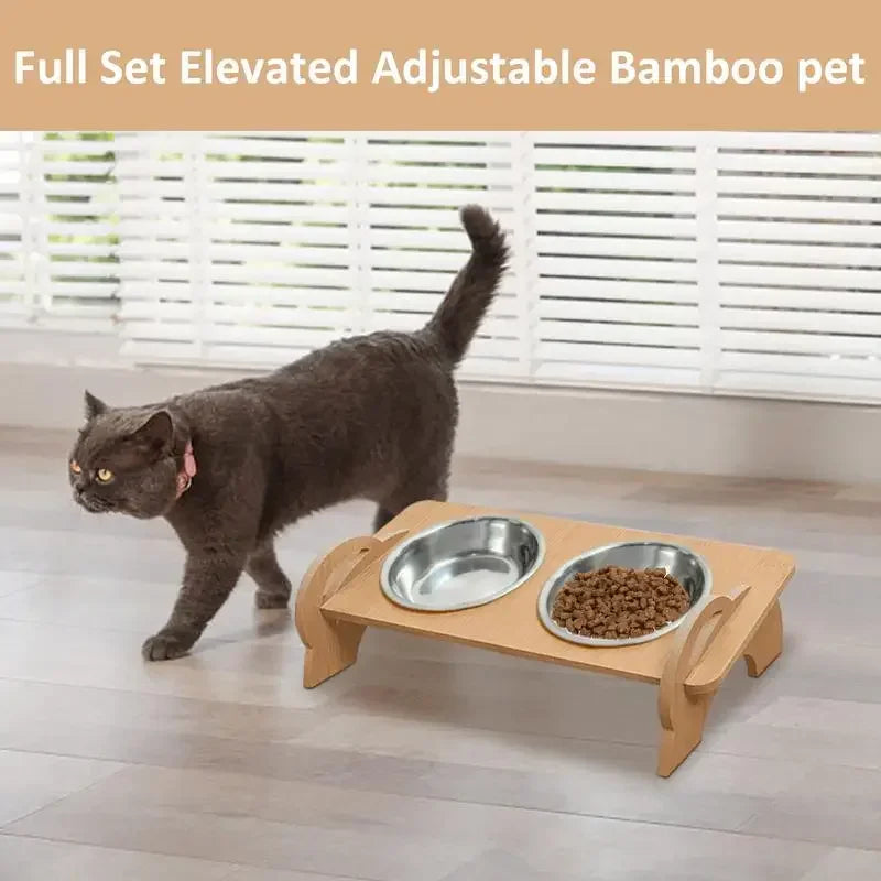 Double And Food Bowls Feeder & Stainless For