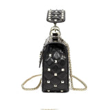 2024 New Fashion Women Sheepskin Leather Rivet Handbags
