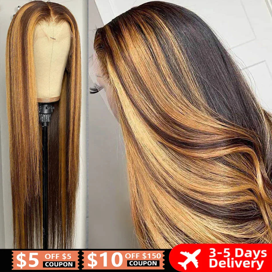Highlight 13x4 Lace Front Wig Highlight Straight 13x6