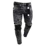 Jeans For Men 2022 Gradient Color Ripped White