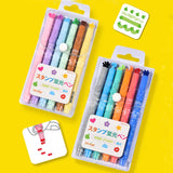 Haile 6Pc Kawaii Candy Color Highlighters Inks Stamp