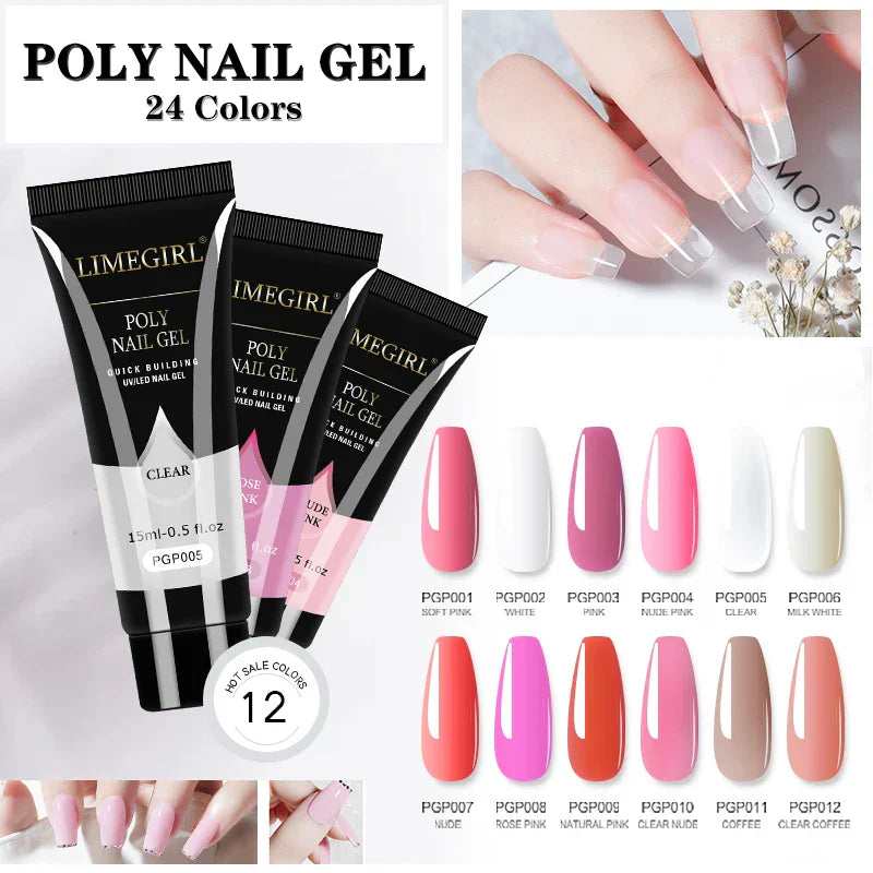 Nail Set for Nail Extensions Quick Building Poly