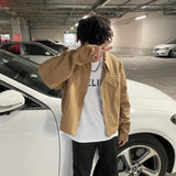 Gmiixder Short Lapel Jacket Men's Spring Autumn Vintage
