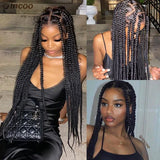 Synthetic Large Box Braided Wigs Jumbo Knotless Full