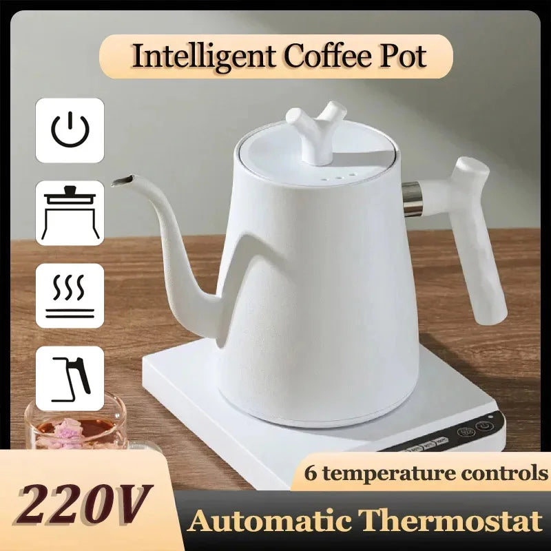 220V Thermostatic Coffee Pot Gooseneck Electric Espresso Pots