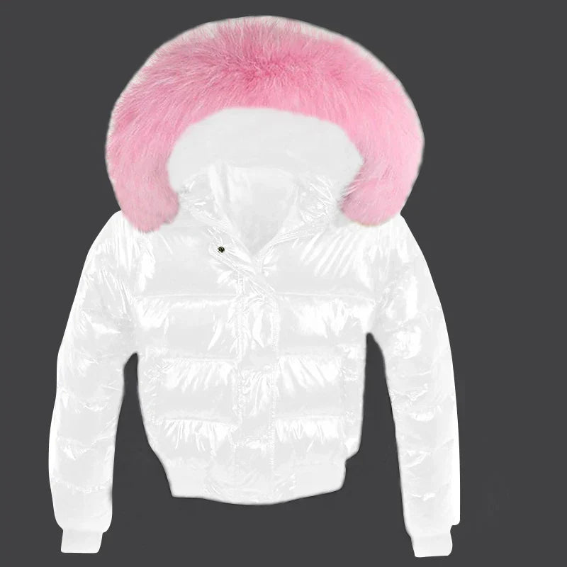 Fake Fur Parkas Waterproof Women Down Jacket 2023