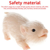 Silicone Pig Doll Toy with Pig Bowknot Nursing