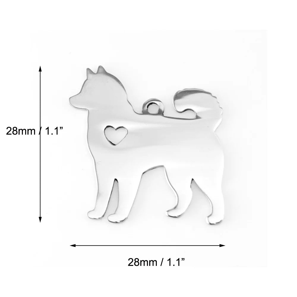 10pcs I Love My Cat Dog Animals Stainless