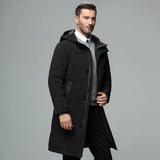 Men Long Duck Down Coats New Winter Hooded