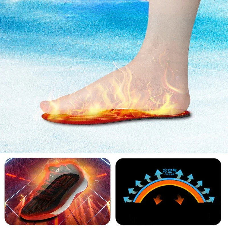 USB Rechargeable Heated Insoles Size 35-46 DIY Customizable