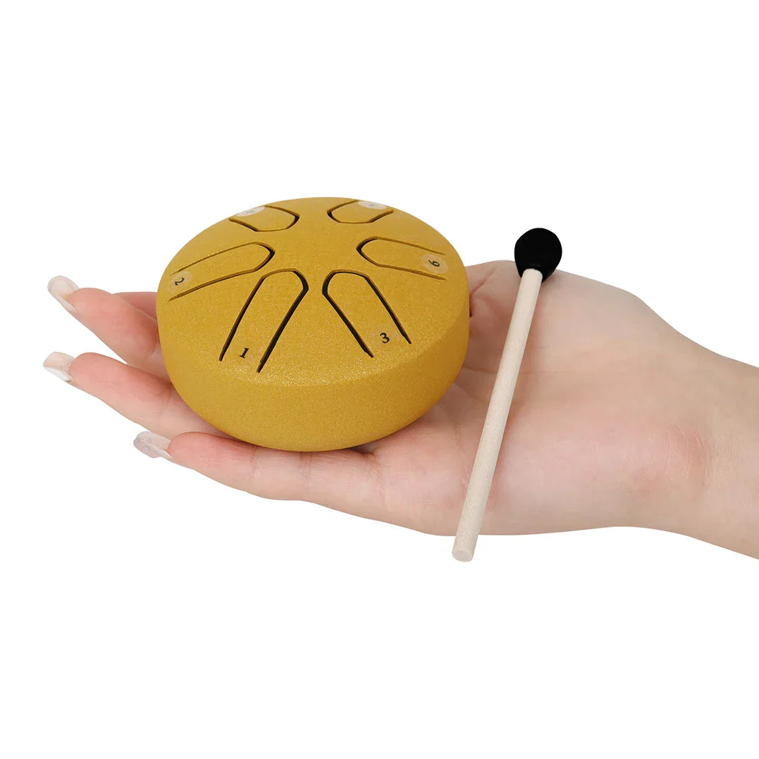 3 Inch 6-Tone Steel Tongue Drum Mini Hand