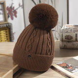 Winter Hats for Woman Thicker Beanies Chenille Ball