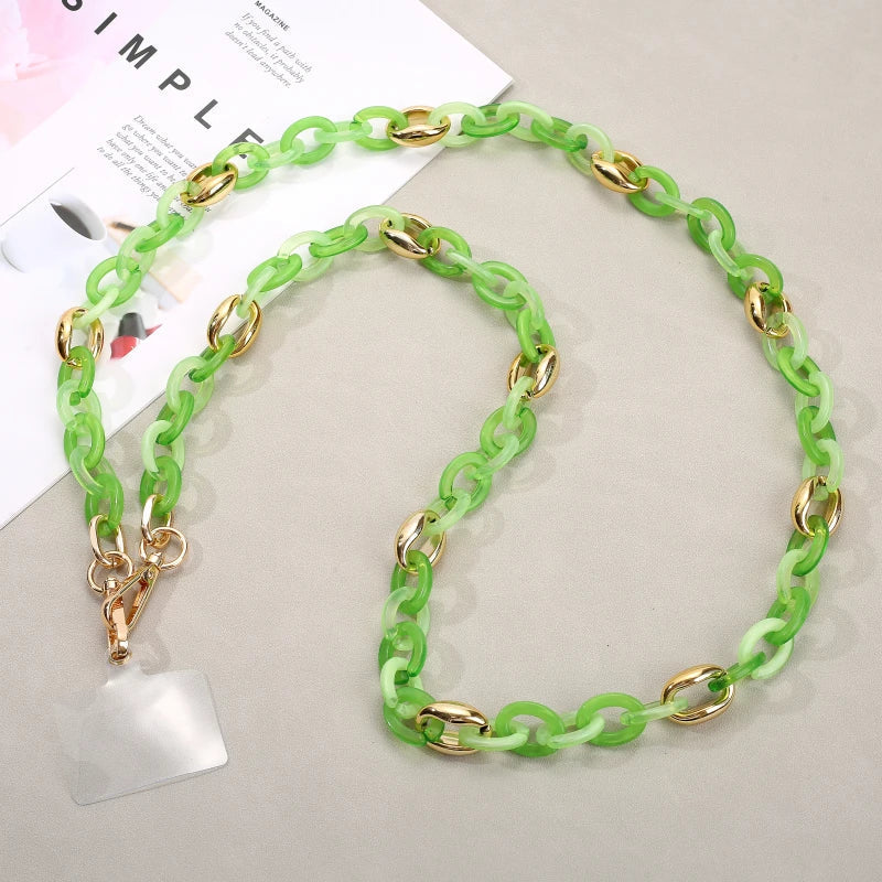 Fashion 120cm Telephone Strap Long Style Acrylic Slant