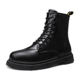 Leather Boots Man Autumn Winter High Top Classic
