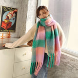 2023 New Winter Cashmere Scarf Women Design Warm