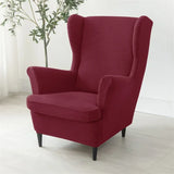 Polar Fleece Wing Chair Cover Stretch Wingback Sofa