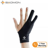 GAOMON Two-Finger Anti-Skid Black Artist Lycra Glove for