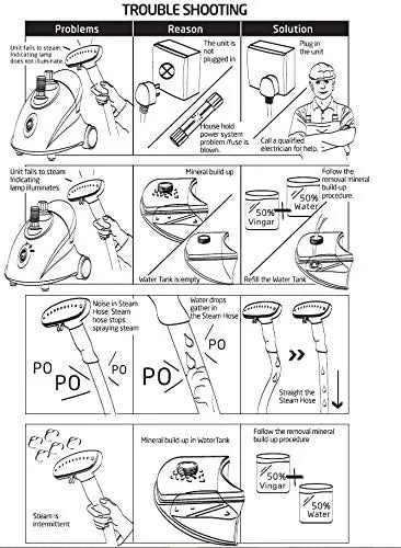 GS18-DJ Standing Garment Steamer with Roll Wheels for