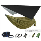 Oversized Double 118inx79in Hammock with Tree Straps and