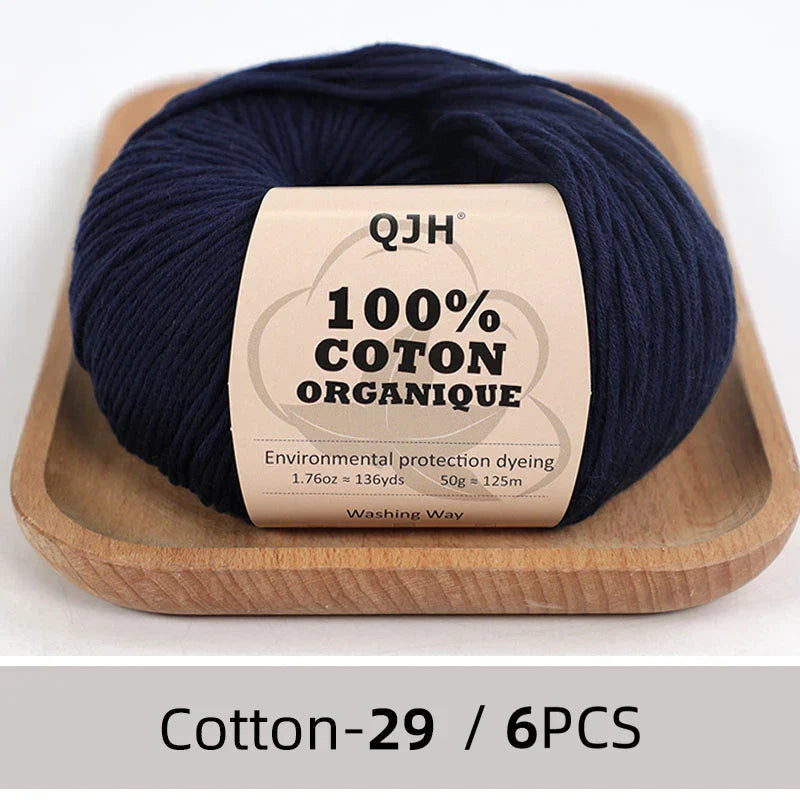 QJH 100% Cotton Yarn, Cotton Baby Sport Weight