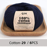 QJH 100% Cotton Yarn, Cotton Baby Sport Weight