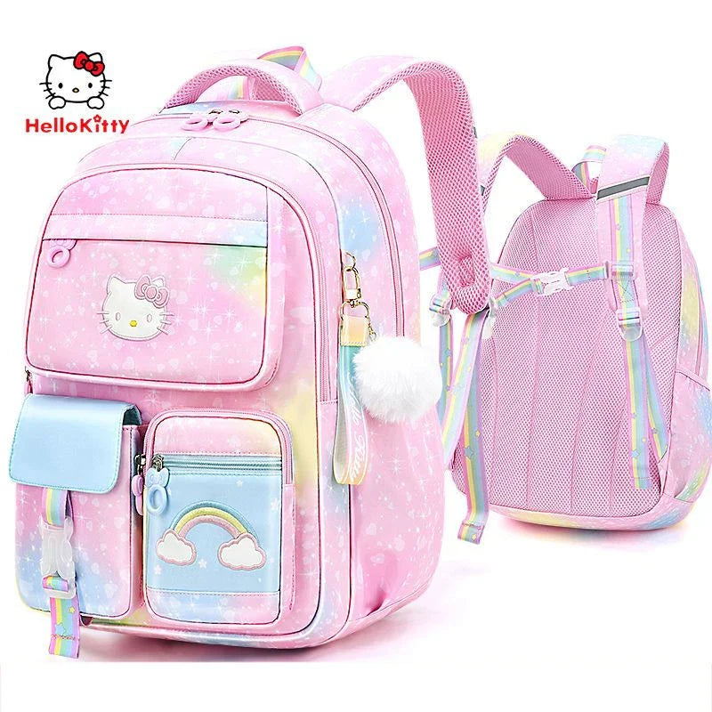 Sanrioed Hello kitty Schoolbag Cartoon Strawberry Kitty Cat