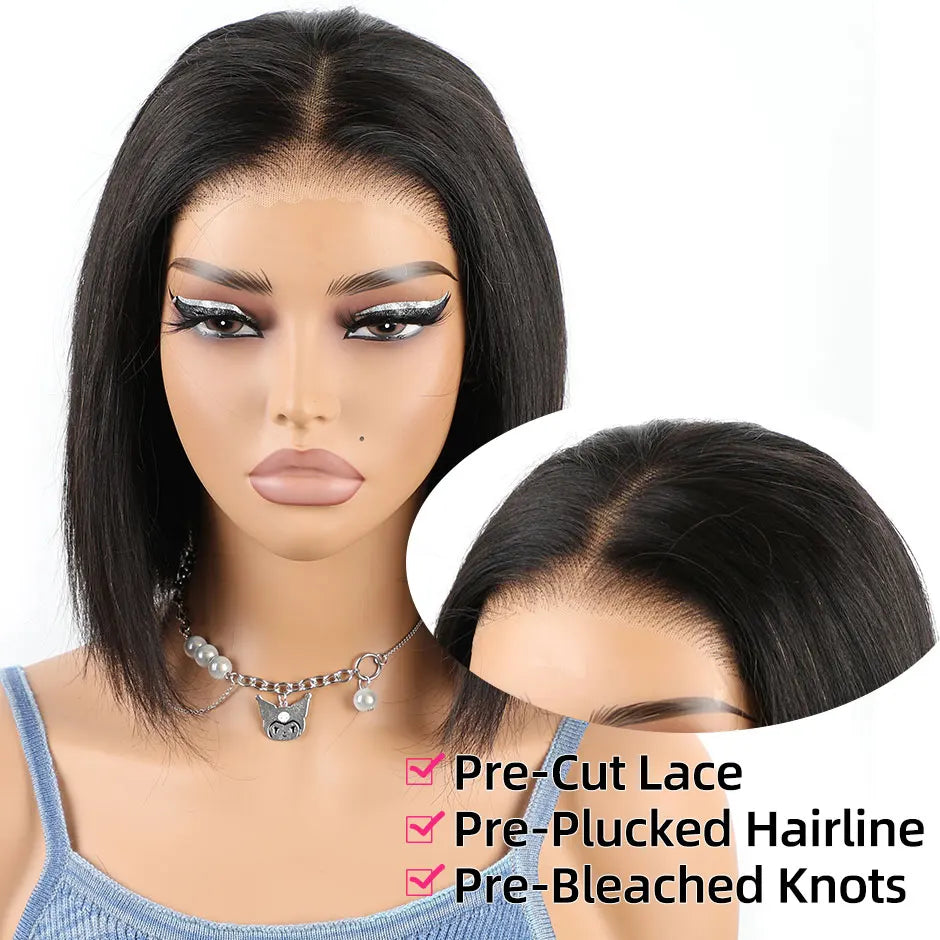 YAWAWE Pre-Bleached Knots Glueless Wig Ready To Wear