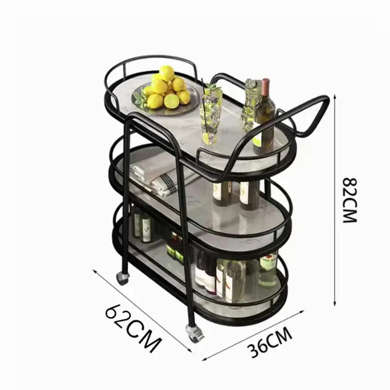 Mobile Small Coffee Table Carts Dining Cart European