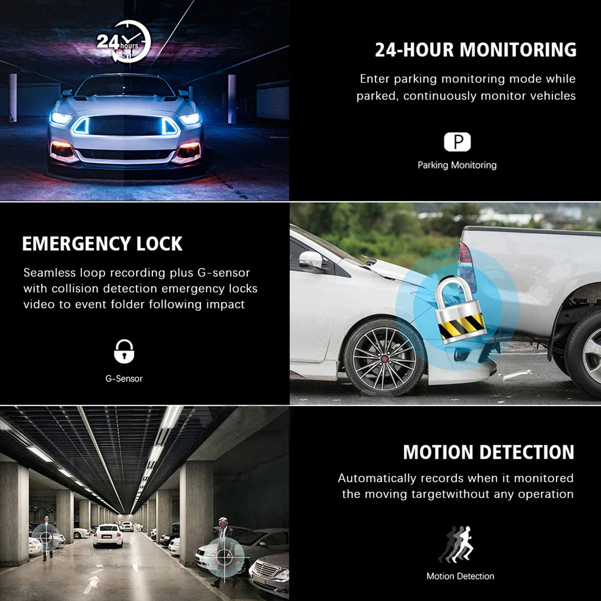 Dash Cam Car Dashboard Camera Car DVR3" Lens