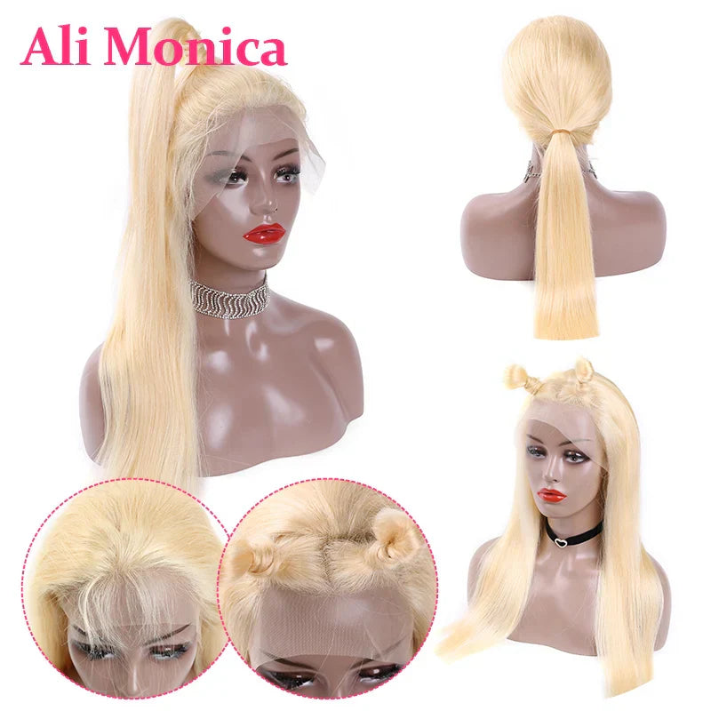 Straight 613 Blonde Lace Front Wig Human Hair