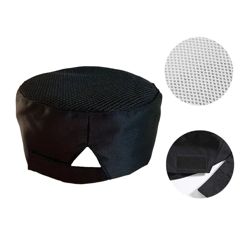 Mesh Top Thick Net Sushi Chef Cap Japanese