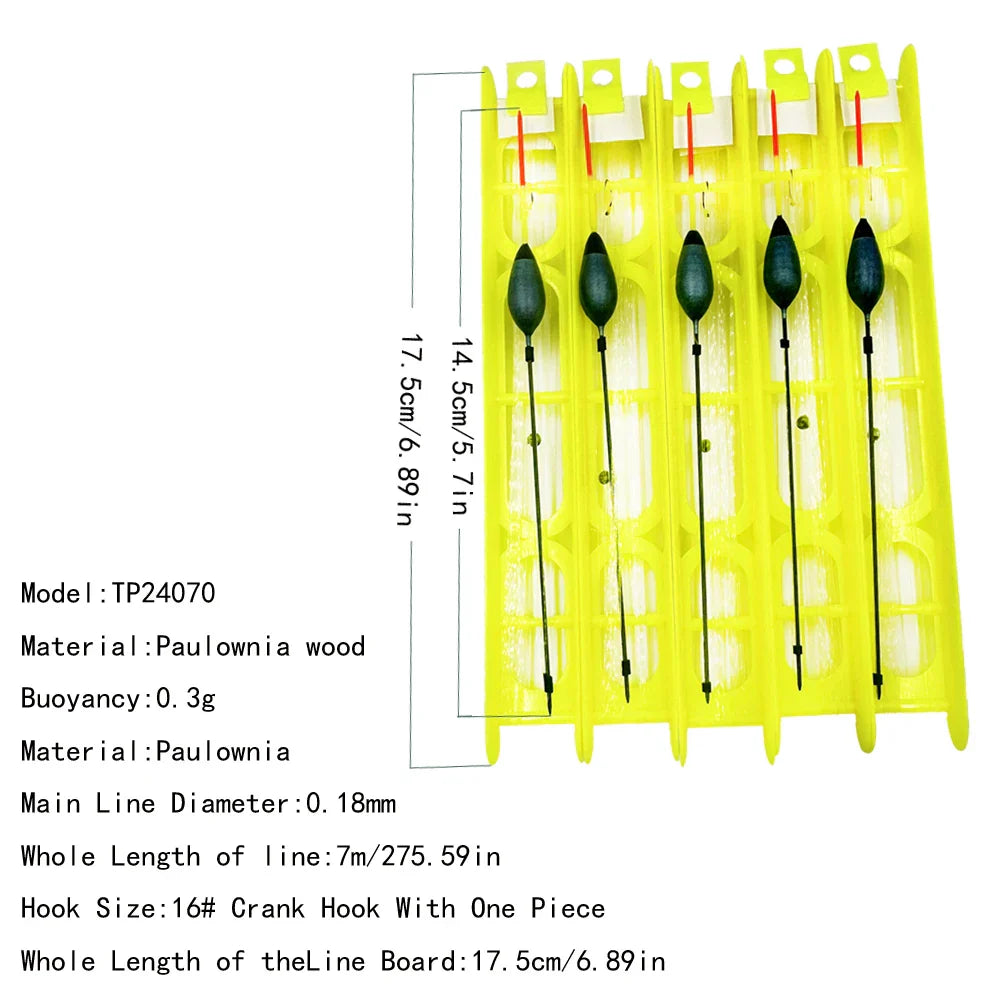 Agape Fishing Float Set WinderReady-Made Rigs tackle 5pcs/pack