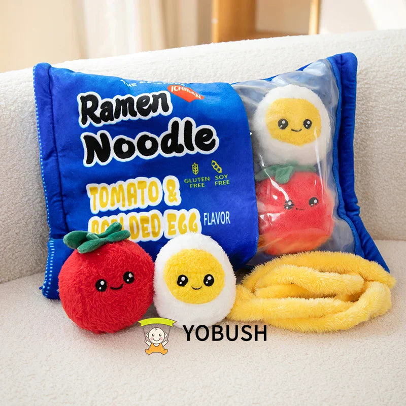 Cartoon Ramen Puff Cookie Bag Bubble Tea Plush