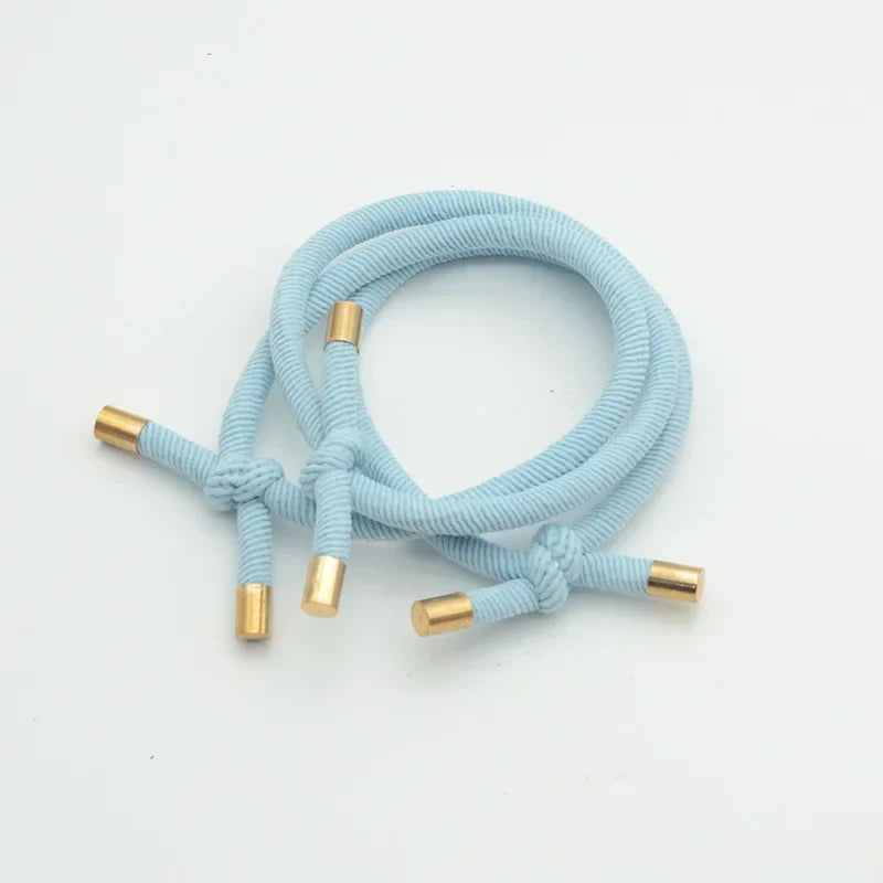 30PCS 5mm Twilled Cords Knotted Elastic Hair Bands