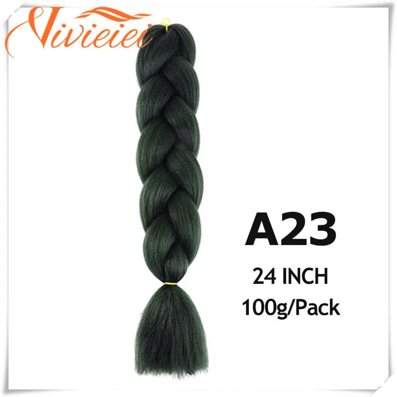 6 Pcs 24" Jumbo Synthetic Braids Hair Extensions