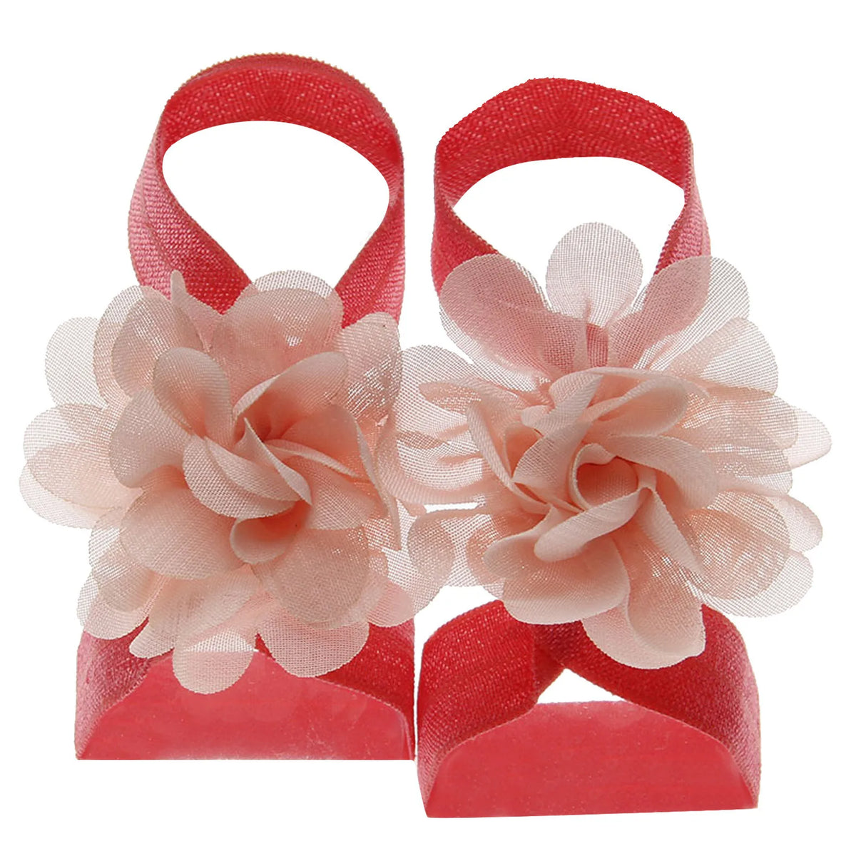 Cute Flower Chiffon Baby Sandals Soft Breathable Solid