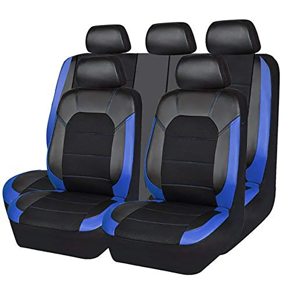 9-pcs/Set Car Seat Cover Universal PU Leather Car