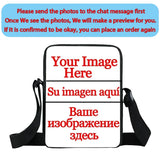 Custom Your Image Name Logo Messenger Bag Women