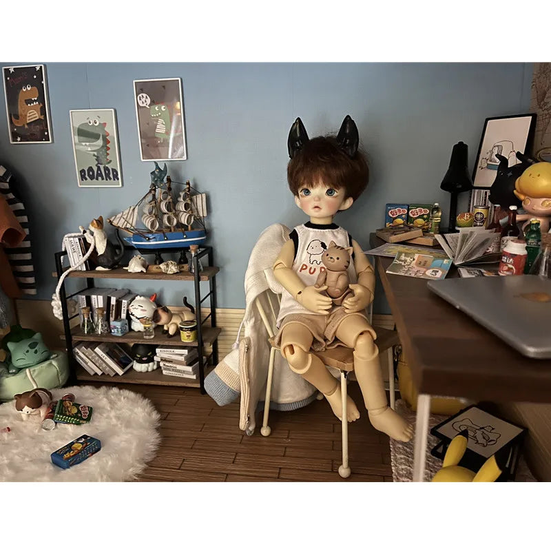 1/6 1/12 Dollhouse Wood Floor PVC Imitation Wood