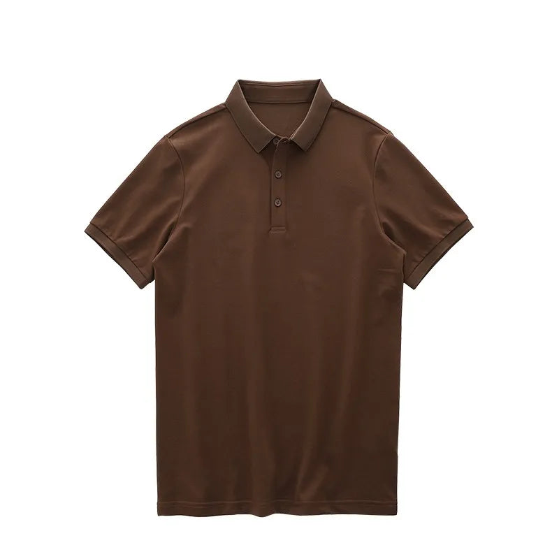 Dukeen Solid Color Polo Shirts for Men Short-Sleeved