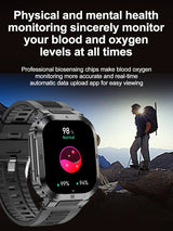 Outdoor Military Smart Watch Men Bluetooth Call 400mAh