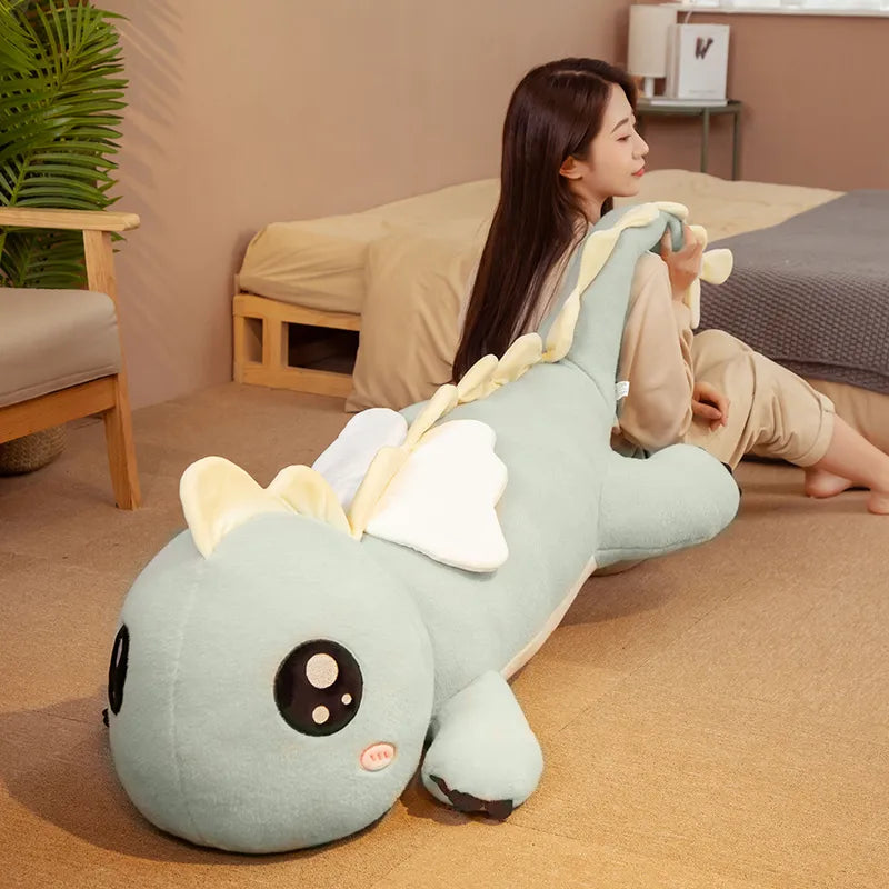 Huggable Big Long Cute Dinosaur Plush Toy Soft